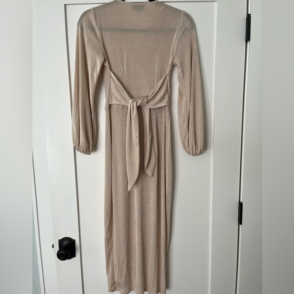 Closet London (ASOS) Wrap Front Jersey Dress in Stone - Picture 3 of 5